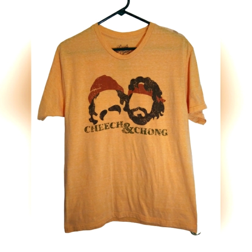 Cheech & Chong Faces Gold T-Shirt Size M 38/40